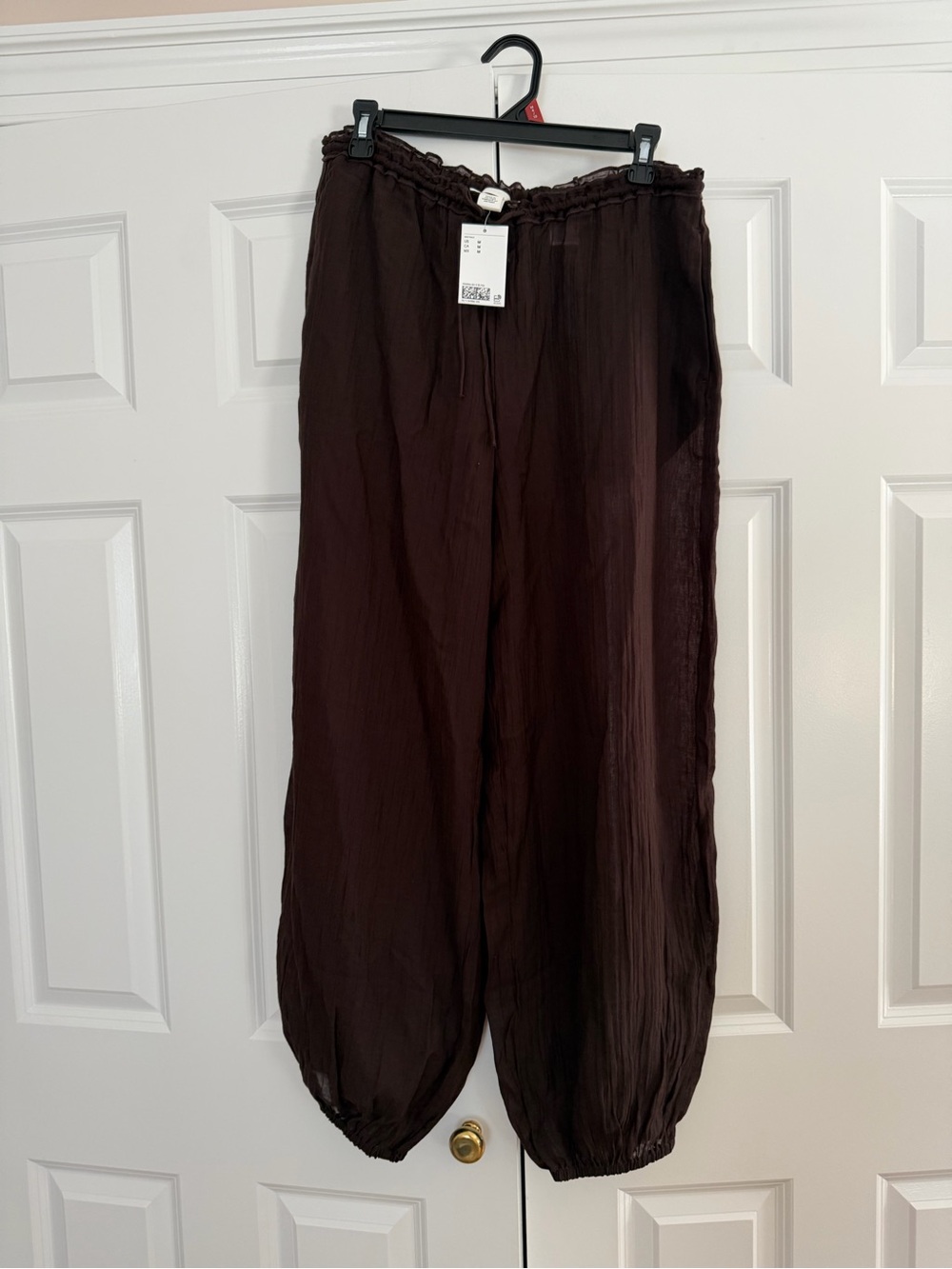 H&M Dark Brown Drawstring Balloon Pants